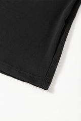 Black Sleeveless Scoop Neck Flared Split Midi Dress Midi Dresses JT's Designer Fashion