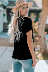 Black MAMA Chenille Graphic Tee Graphic Tees JT's Designer Fashion