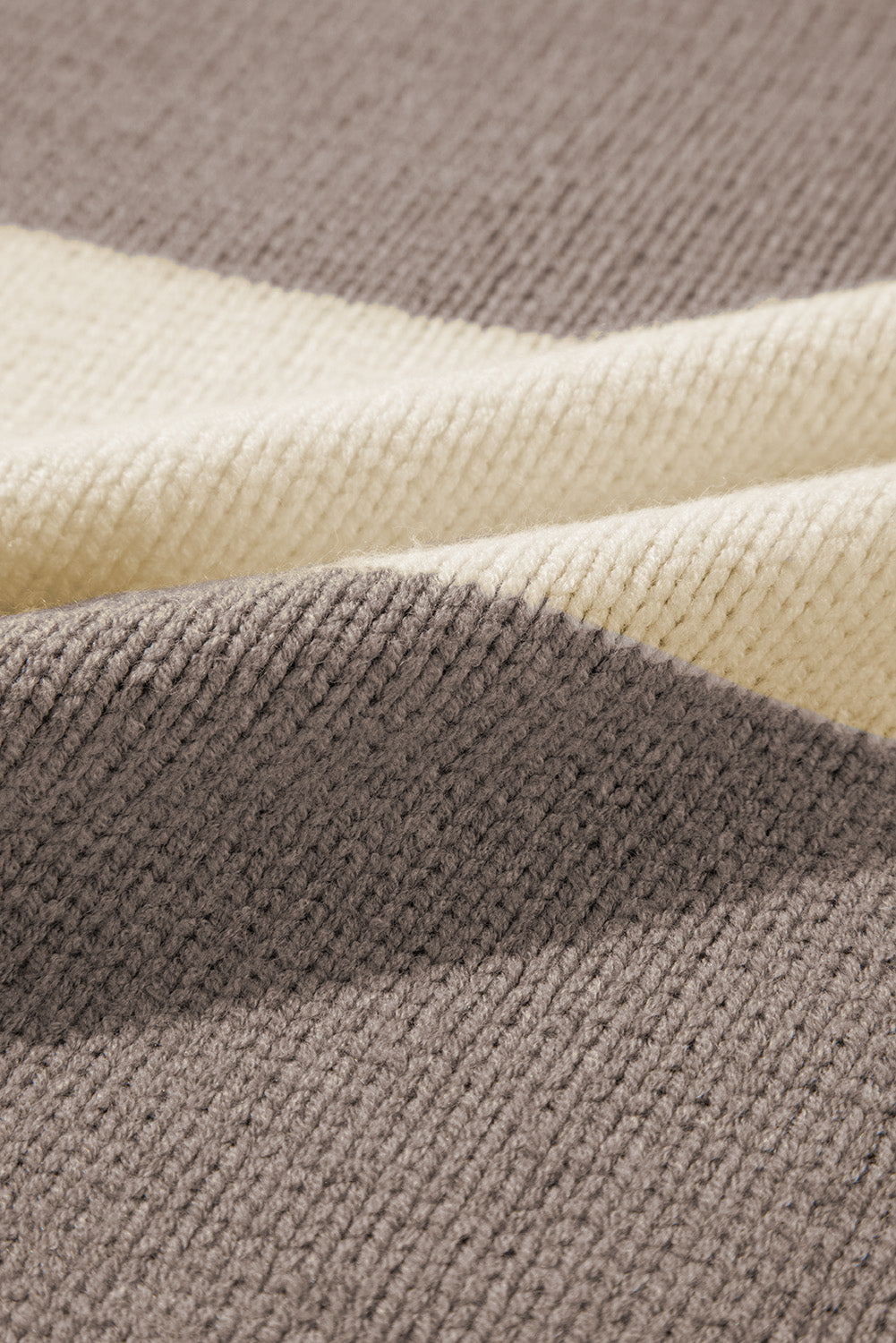 Simply Taupe Colorblock Loose Pullover Sweater Sweaters JT's Designer Fashion
