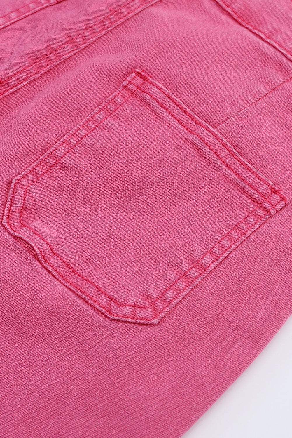 Pink Ankle-length Flare Leg Raw Hem Jeans Jeans JT's Designer Fashion