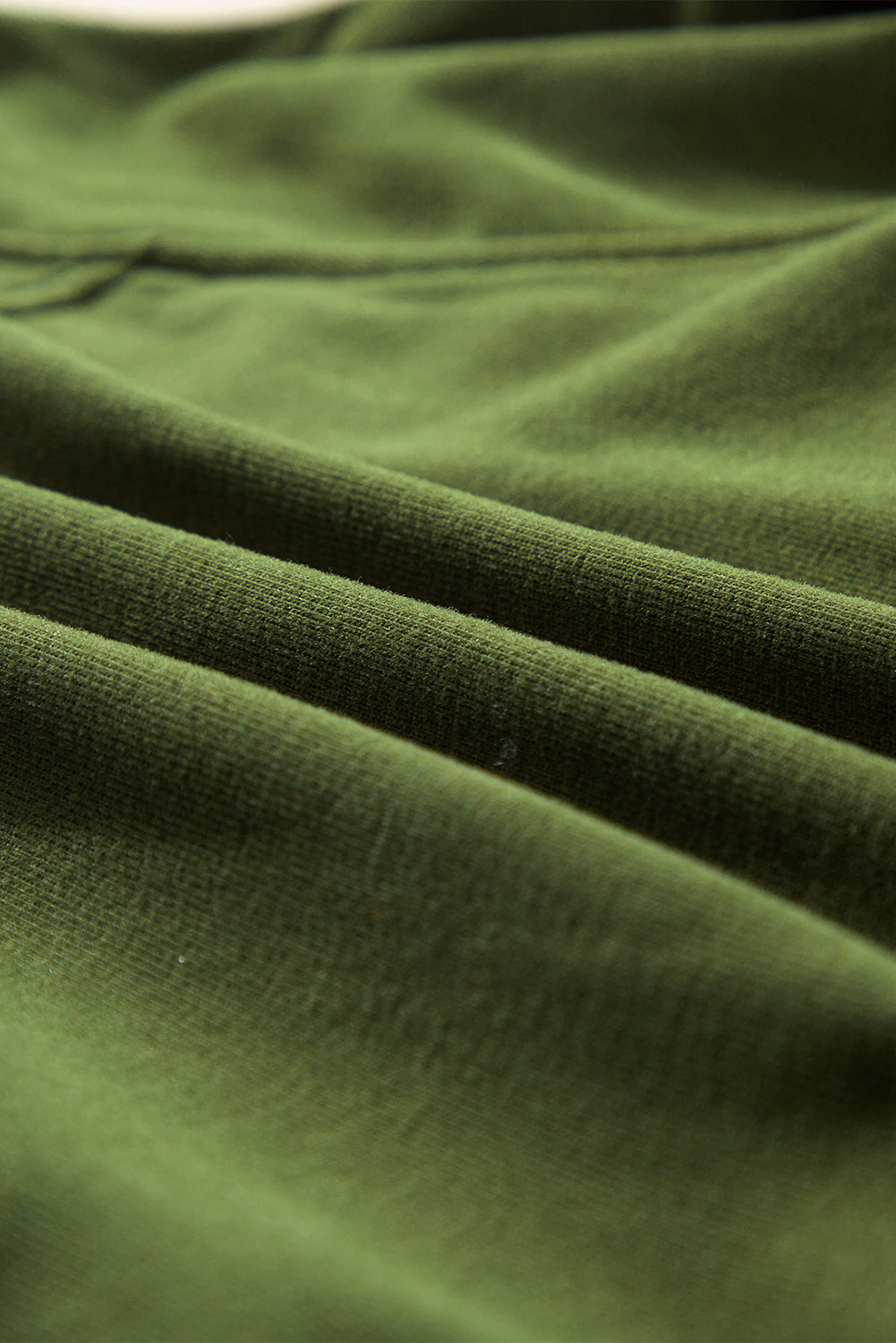 Moss Green Quarter Zip Stand Neck Kangaroo Pocket Sweatshirt Sweatshirts & Hoodies JT's Designer Fashion
