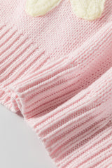 Pink Petals & Threads Embroidered Floral Sweater Sweaters JT's Designer Fashion