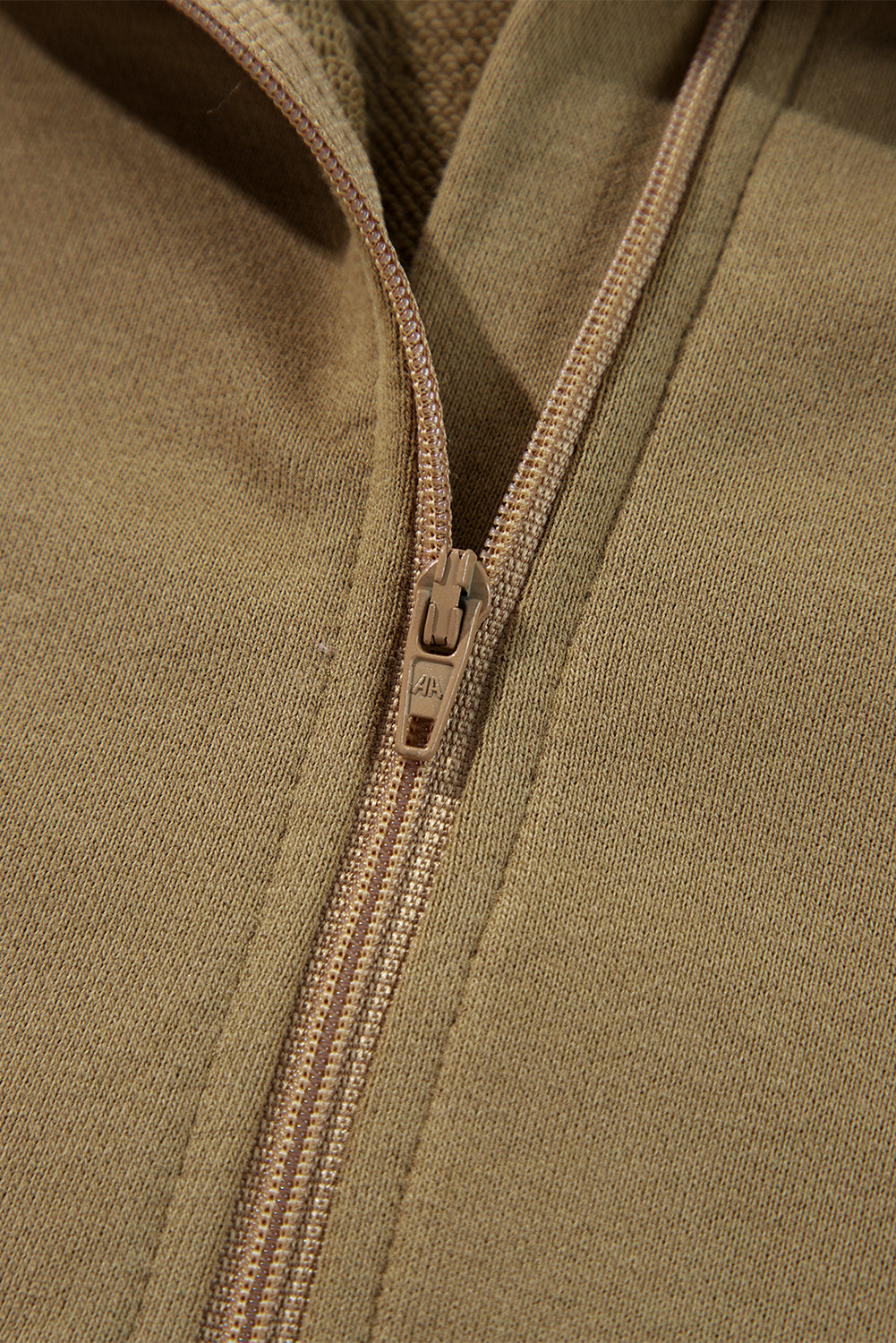 Brown Quarter Zip Stand Neck Kangaroo Pocket Sweatshirt Sweatshirts & Hoodies JT's Designer Fashion