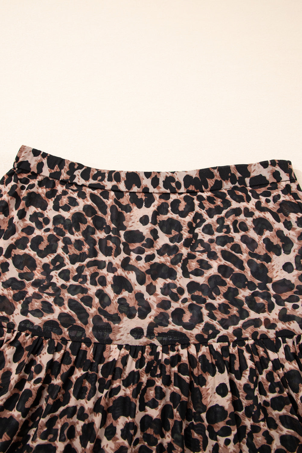 Brown Leopard Floral Reversible Ruffle Hem Maxi Skirt Skirts & Petticoat JT's Designer Fashion