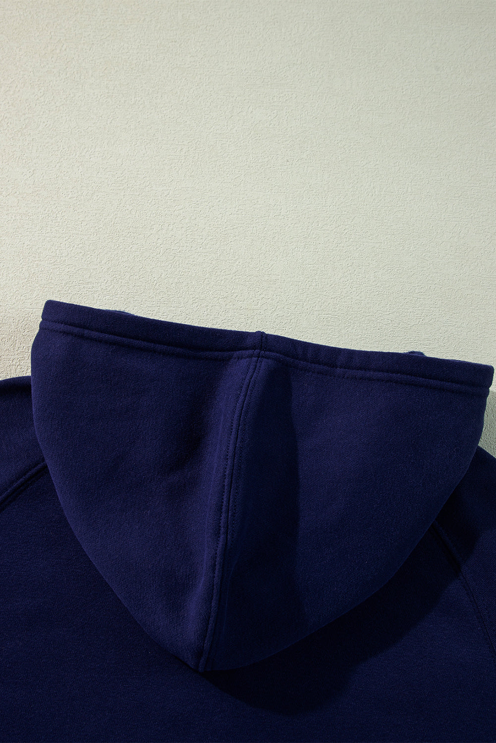 Navy Blue Solid Color Fleece Lined Zip up Hoodie Sweatshirts & Hoodies JT's Designer Fashion