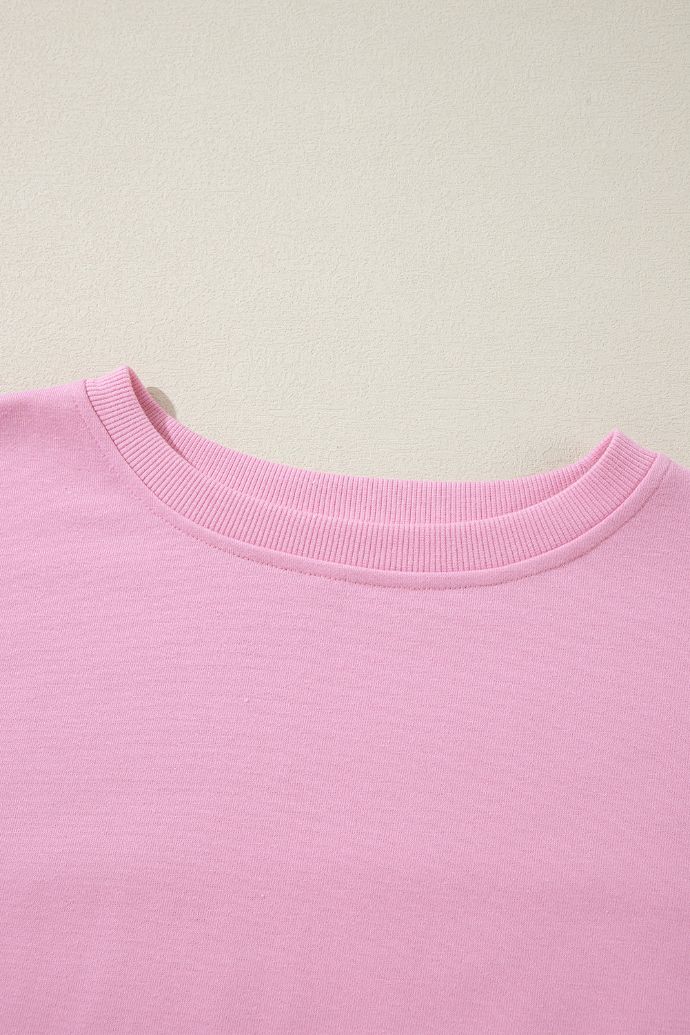Bonbon Color Block Exposed Seam Side Slits Crewneck Sweatshirt Sweatshirts & Hoodies JT's Designer Fashion