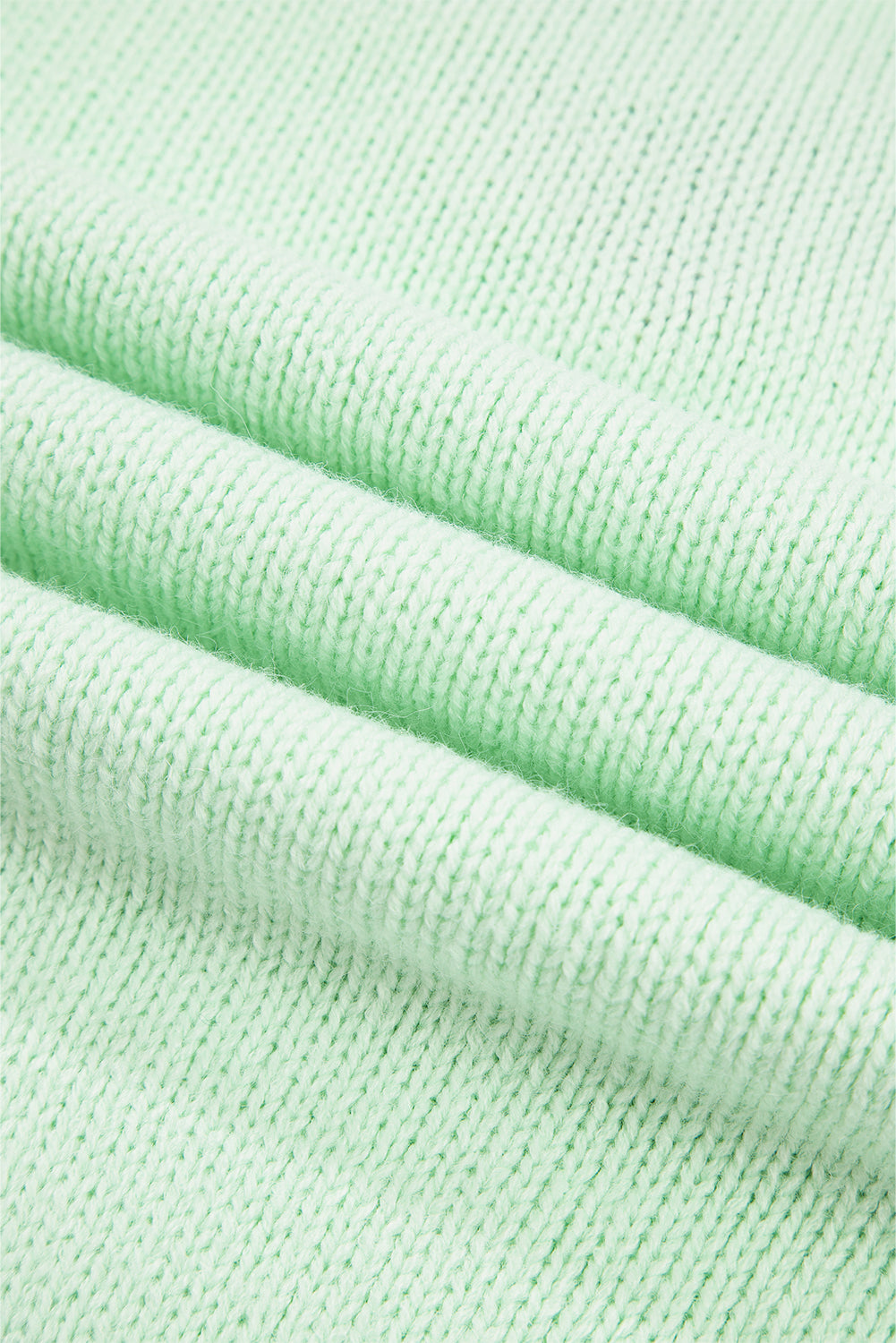 Green Stitched V Neck Color Block Knitted Drop Shoulder Sweater Sweaters JT's Designer Fashion
