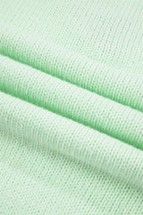 Green Stitched V Neck Color Block Knitted Drop Shoulder Sweater Sweaters JT's Designer Fashion