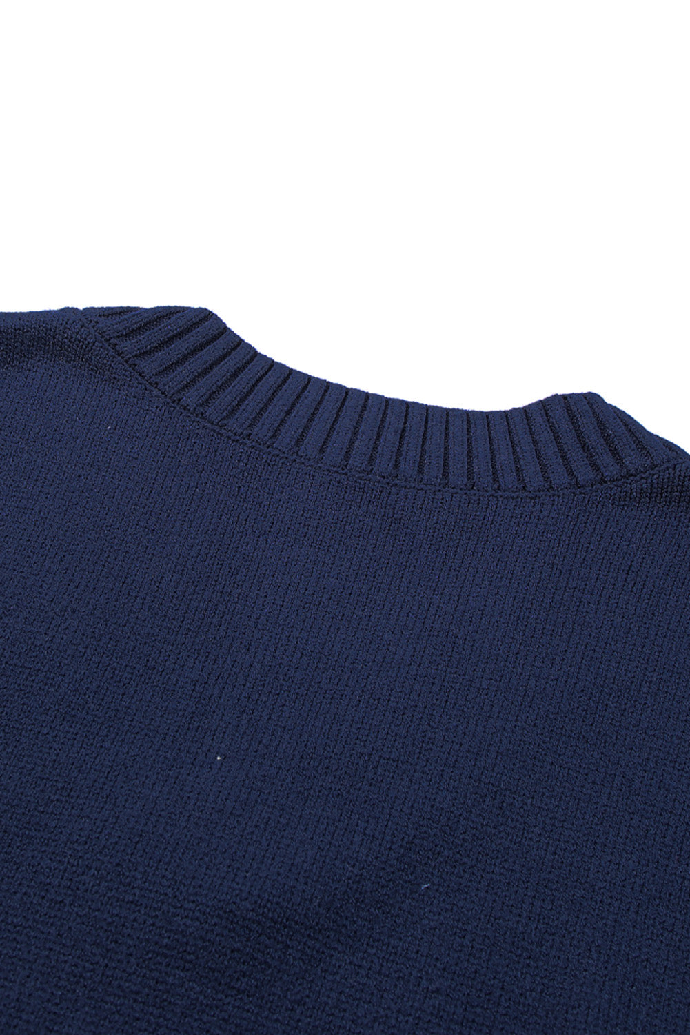 Dark Blue Knit Vest Pullover Sweater Sweaters & Cardigans JT's Designer Fashion