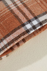 Khaki Plaid Colorblock Patchwork High Low Shacket Plaid Shackets JT's Designer Fashion