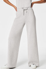 Light Grey Solid Color Crew Neck Drawstring High Waist Sleeveless Jumpsuit Jumpsuits & Rompers JT's Designer Fashion