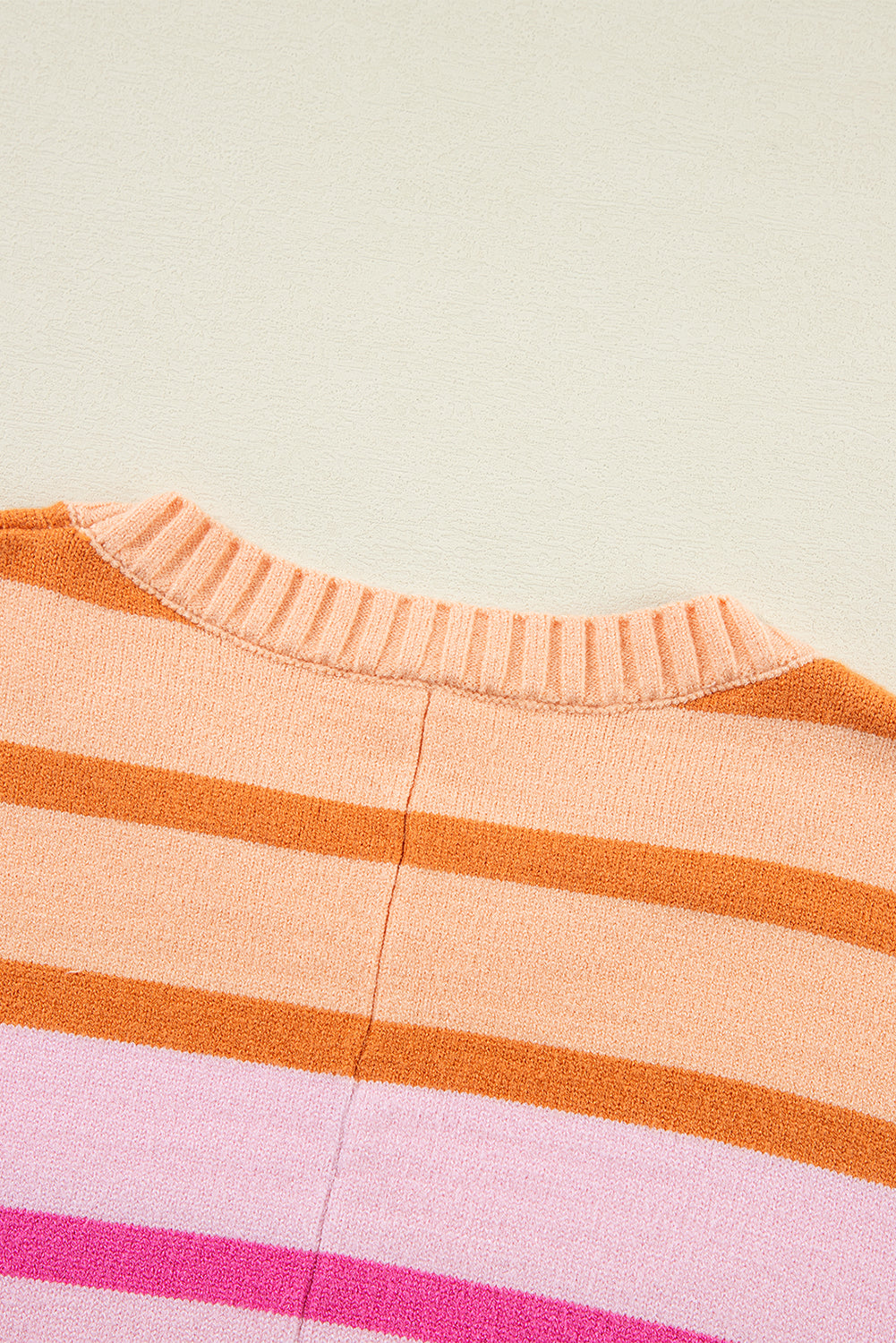 Multicolour Gradient Ribbed Edge Loose Sweater Sweaters JT's Designer Fashion