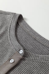 Sleet Ribbed Knit Button Down Slim Cardigan Cardigans JT's Designer Fashion