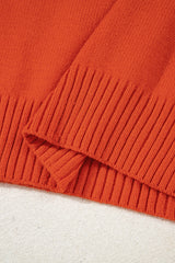 Flamingo Collared V Neck Ribbed Edge Sexy Elegant Sweater Sweaters JT's Designer Fashion