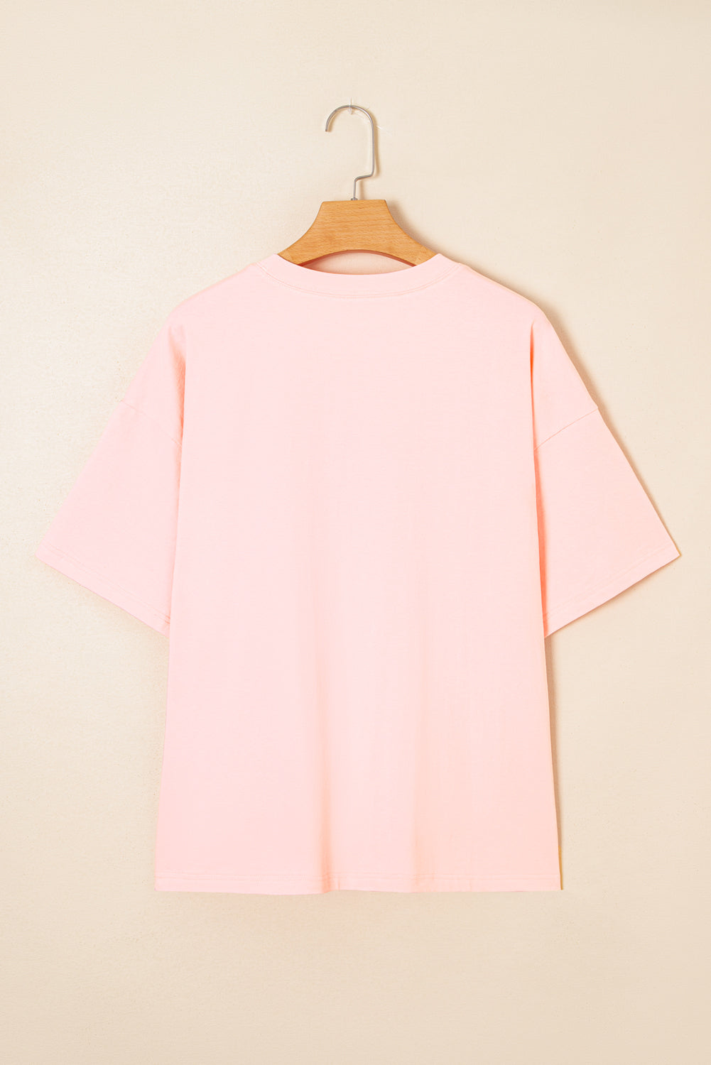Light Pink Eyelet Lace Star Applique Plus Size T Shirt Plus Size Tops & Tees JT's Designer Fashion