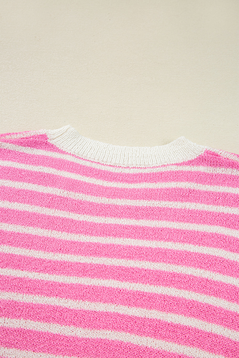 Multicolour Color Block Striped Patchwork Dolman Sleeve Slit Sweater Sweaters JT's Designer Fashion