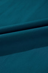 Blue Sapphire Colorblock Split V Neck Puff Sleeve Mini Dress Dresses JT's Designer Fashion