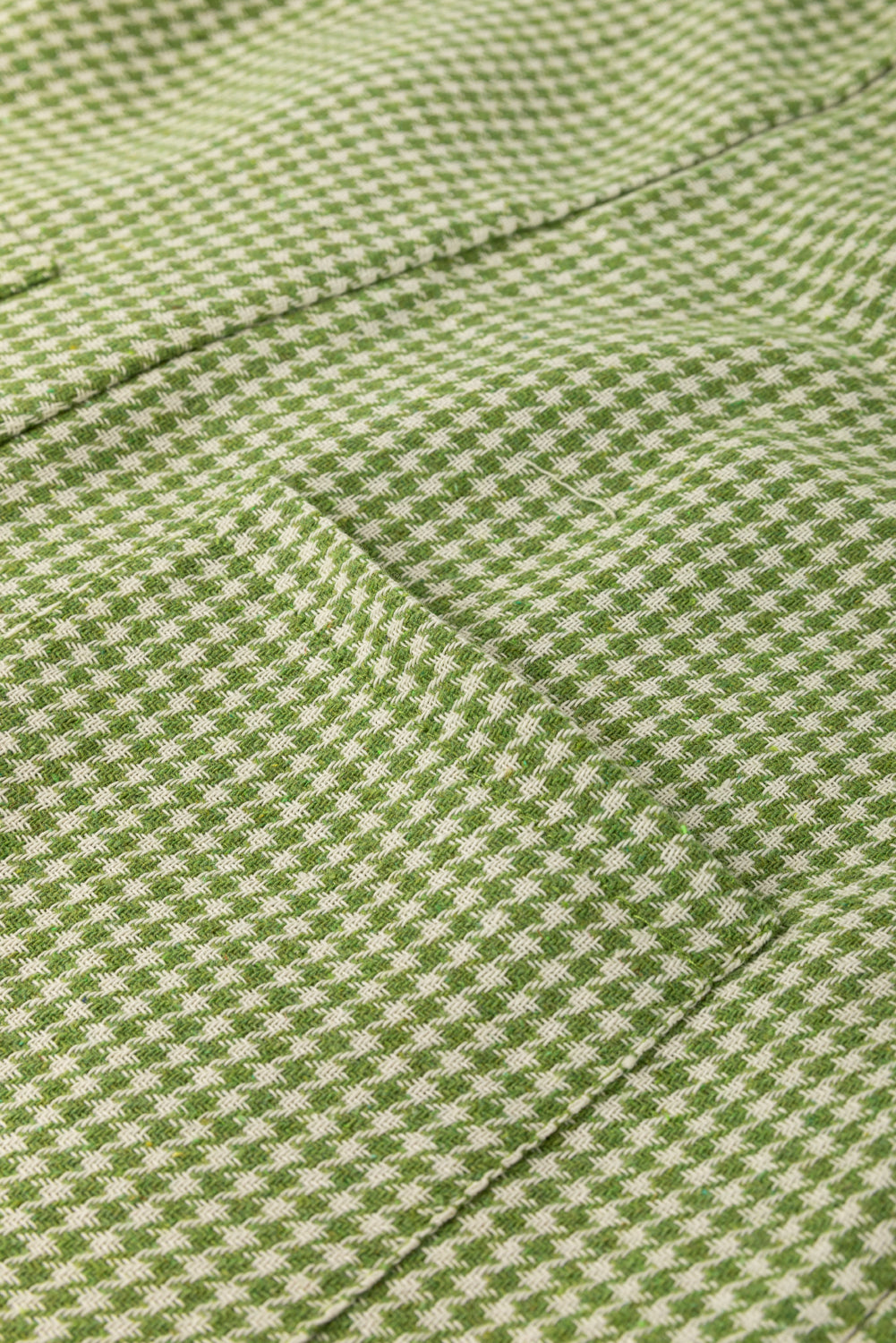 Green Gingham Wide Leg Loose Overall with Pockets Jumpsuits & Rompers JT's Designer Fashion