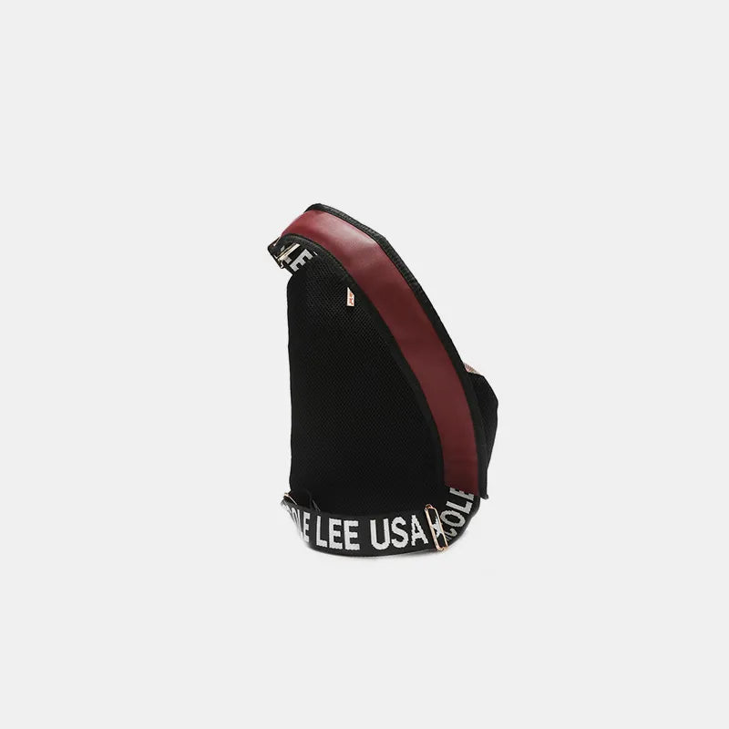 Nicole Lee USA Vegan Leather Leopard & Lip Pattern Crossbody Bag Bags JT's Designer Fashion