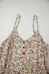 Khaki Boho Floral Printed Tie Waist Flared Sundress Floral Dresses JT's Designer Fashion
