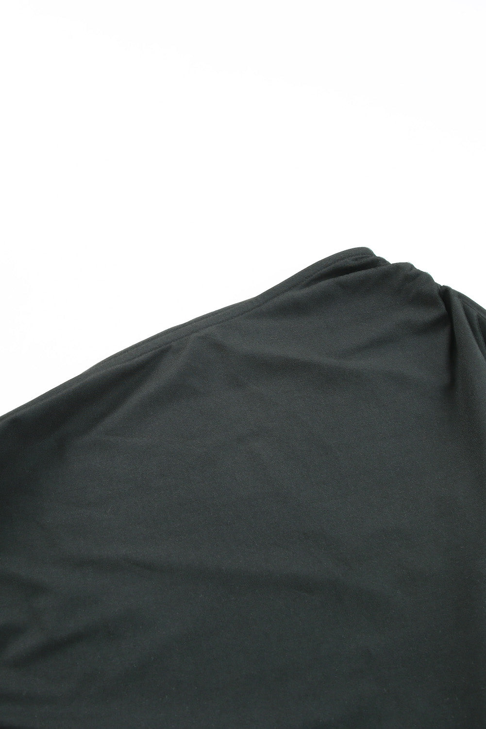 Black One-shoulder Short Sleeve Ruched Bodycon Dress Bodycon Dresses JT's Designer Fashion