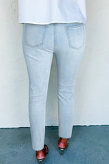 Beau Blue Mid Rise Ankle-Length Distressed Skinny Jeans Jeans JT's Designer Fashion