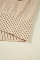 Parchment Cable Knit Braided Tie Sleeve Plus Size Open Cardigan Plus Size Sweaters & Cardigans JT's Designer Fashion