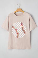 Jet Stream Checkered Baseball Graphic Tee Graphic Tees JT's Designer Fashion