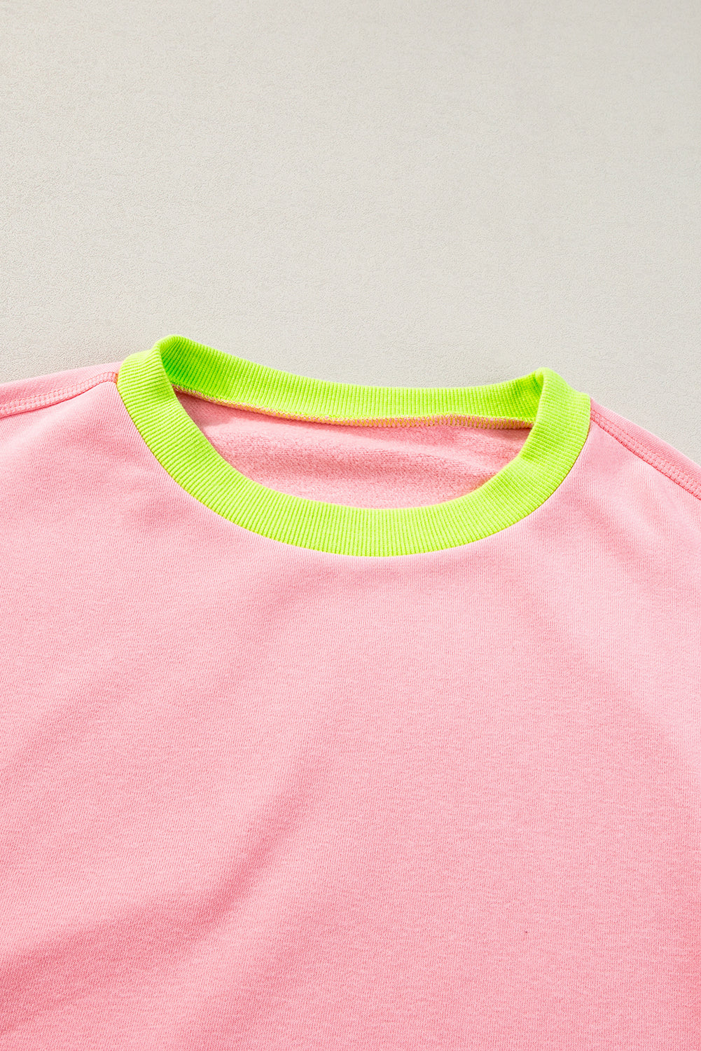 Pink Colorblock Bubble Sleeve Sweatshirt Sweatshirts & Hoodies JT's Designer Fashion