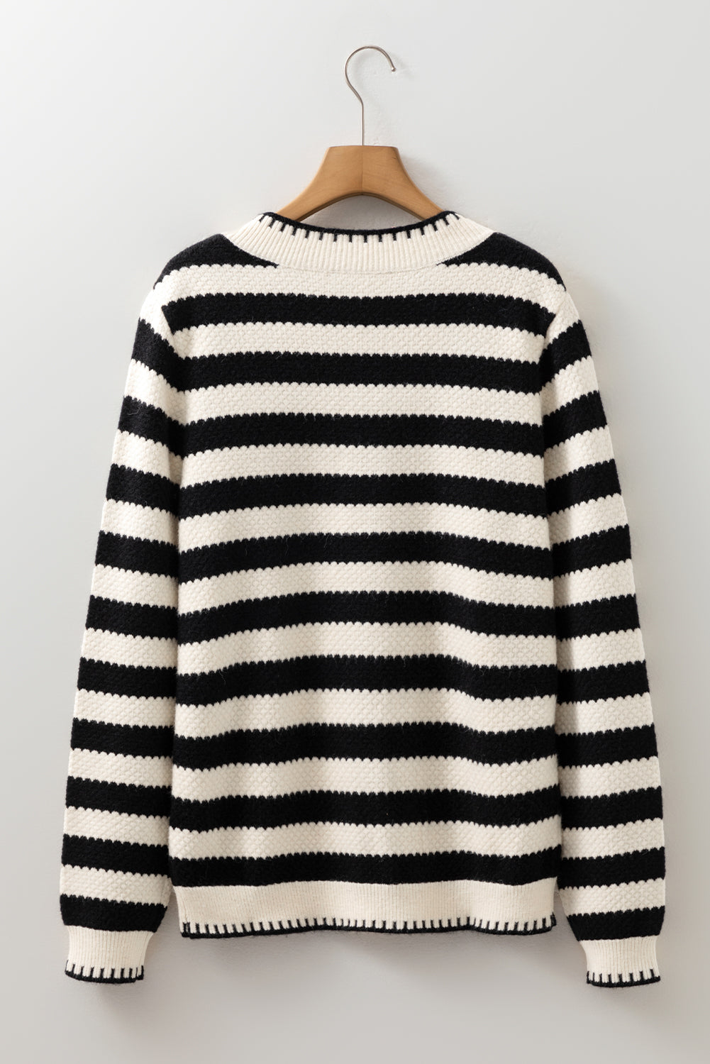 Black Stripe Chic Golden Button Cardigan Sweater Cardigans JT's Designer Fashion