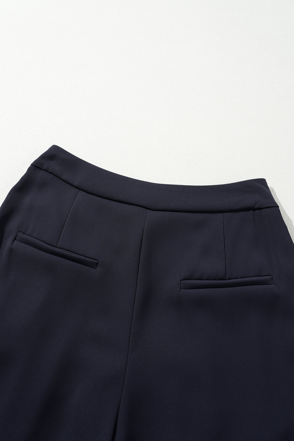 Dirty blue Dual Buttoned High Waist Pleated Wide Leg Pants Pants & Culotte JT's Designer Fashion