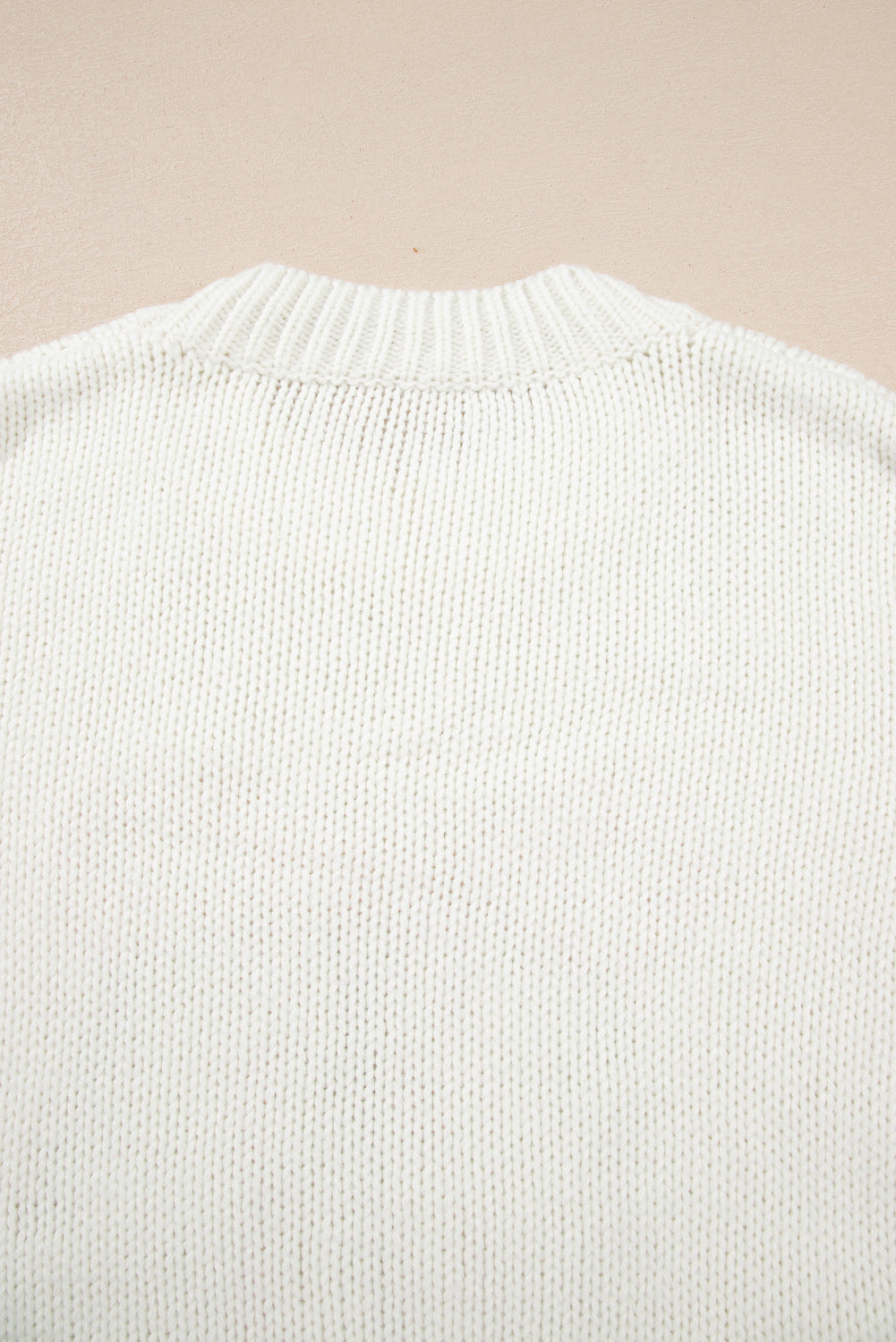 White Embroidered Bow Boots Graphic Drop Shoulder Sweater Sweaters JT's Designer Fashion