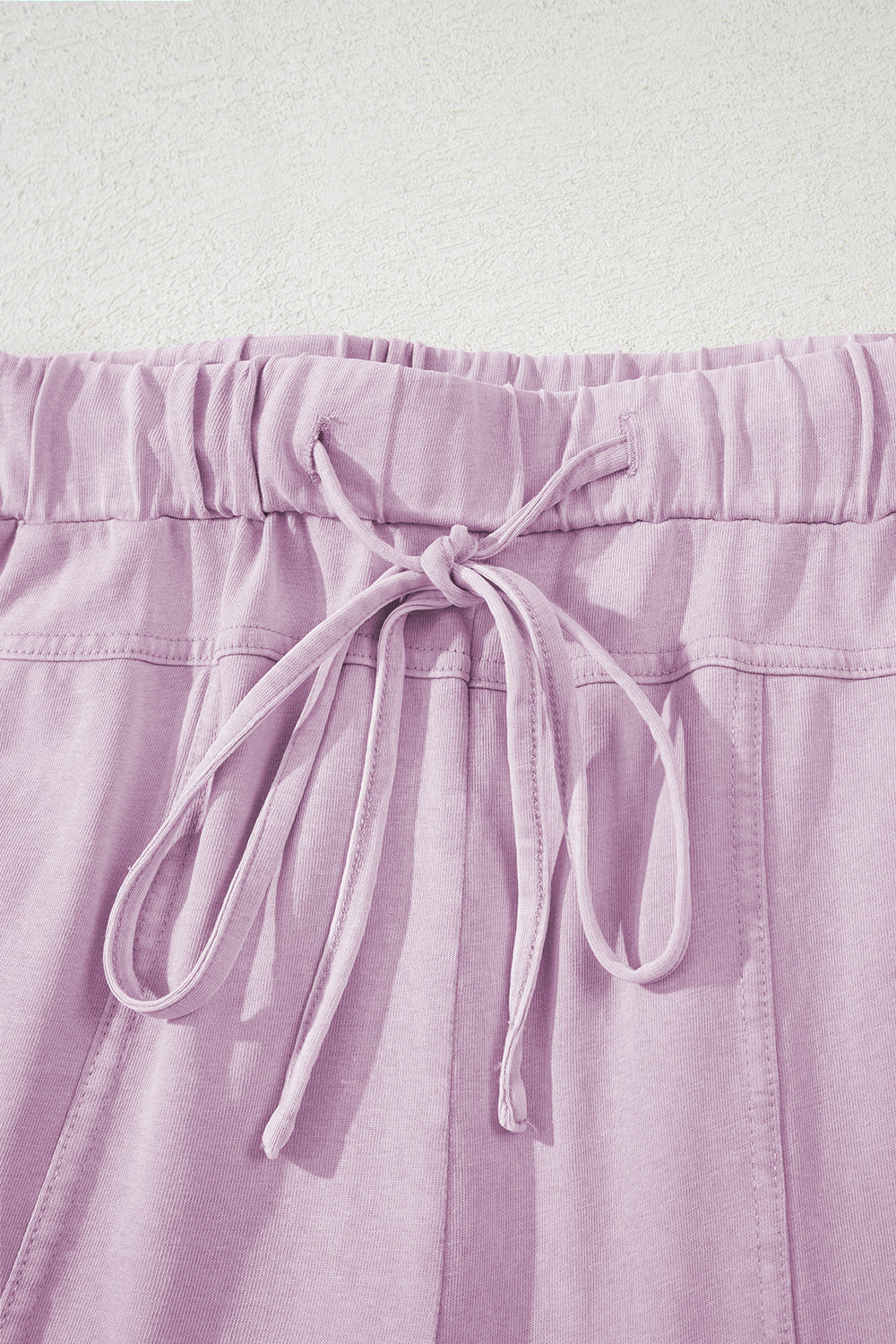 Pink Mineral Wash Exposed Seam Drawstring High Waist Wide Leg Cargo Pants Casual Shorts JT's Designer Fashion