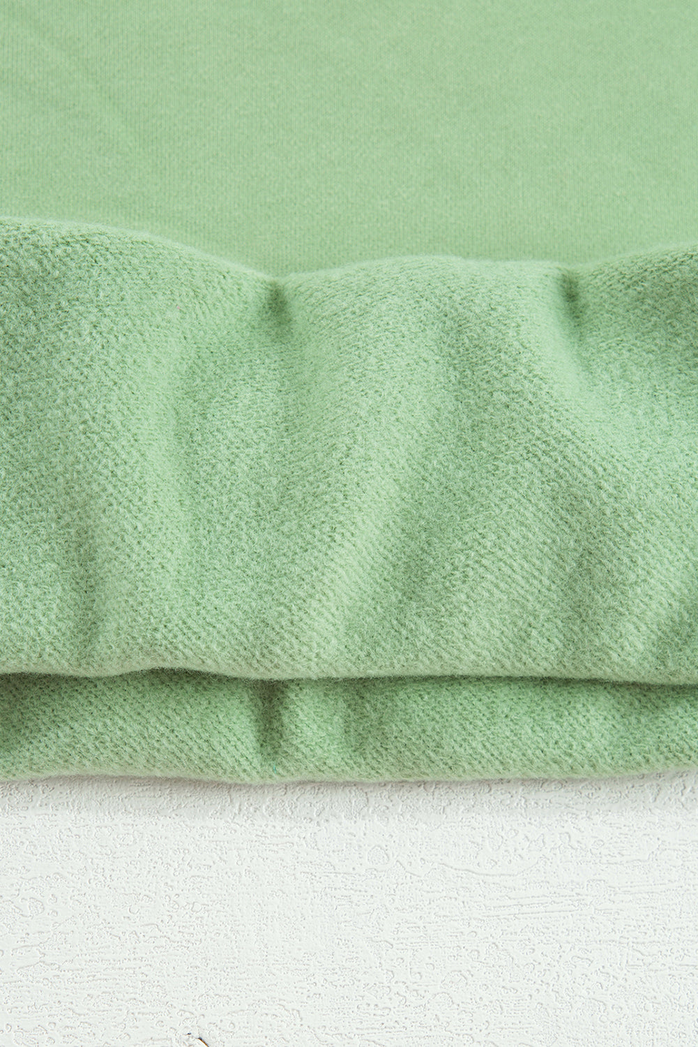 Smoke Green Solid Fleece Lined Drop Shoulder Terry Sweatshirt Sweatshirts & Hoodies JT's Designer Fashion