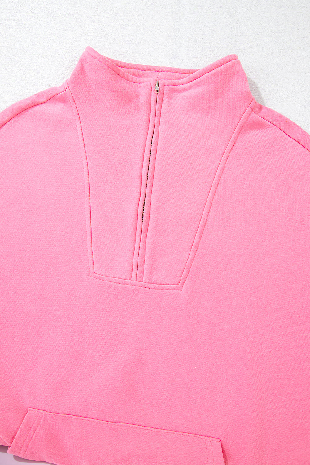 Bonbon Zip-up Stand Neck Kangaroo Pocket Sweatshirt Sweatshirts & Hoodies JT's Designer Fashion