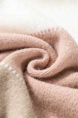 Dusty Pink Color Block Lantern Sleeve Drop Shoulder Sweater Sweaters JT's Designer Fashion
