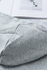 Grey Casual Solid Color Lace-up Hoodie Sweatshirts & Hoodies JT's Designer Fashion