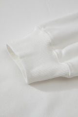 White Fleece Lined Kangaroo Pocket Drawstring Chunky Hoodie Sweatshirts & Hoodies JT's Designer Fashion