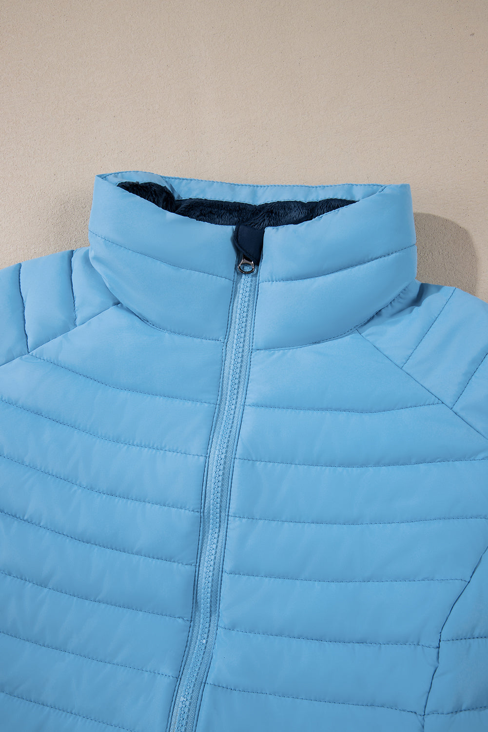 Myosotis Solid Color Quilted Zip-up Puffer Jacket Jackets JT's Designer Fashion