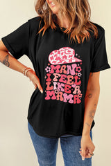 Black MAN I FEEL LIKE A MAMA Graphic Tee Graphic Tees JT's Designer Fashion