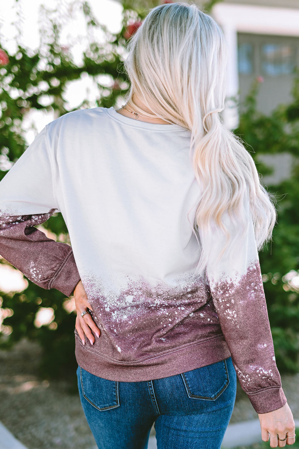 Tie Dye Gradient Pullover Sweatshirt Sweatshirts & Hoodies JT's Designer Fashion