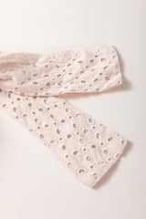 Delicacy Embroidered Eyelets Ruffled Hem Sleeveless Mini Dress Mini Dresses JT's Designer Fashion
