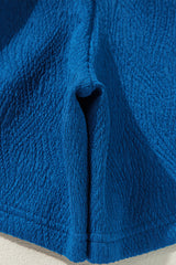 Bluing Solid Textured Crew Neck Short Set Short Sets JT's Designer Fashion