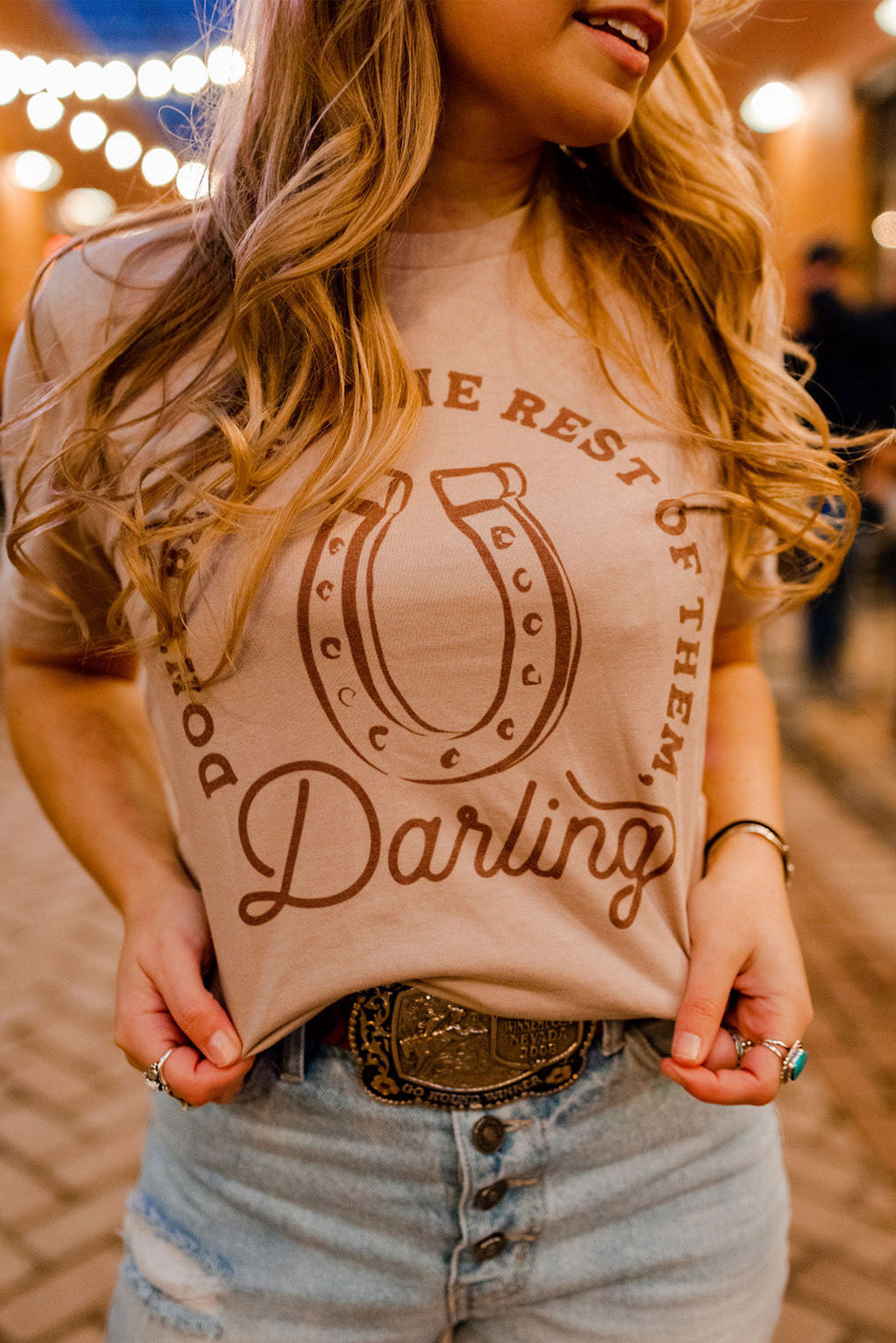 Khaki DO NOT BE LIKE THE REST OF THEM Darling Graphic Tee Khaki 95%Polyester+5%Elastane Graphic Tees JT's Designer Fashion