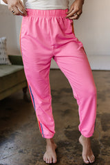 Pink Counting Rainbows High Waist Sweatpants Pants & Culotte JT's Designer Fashion
