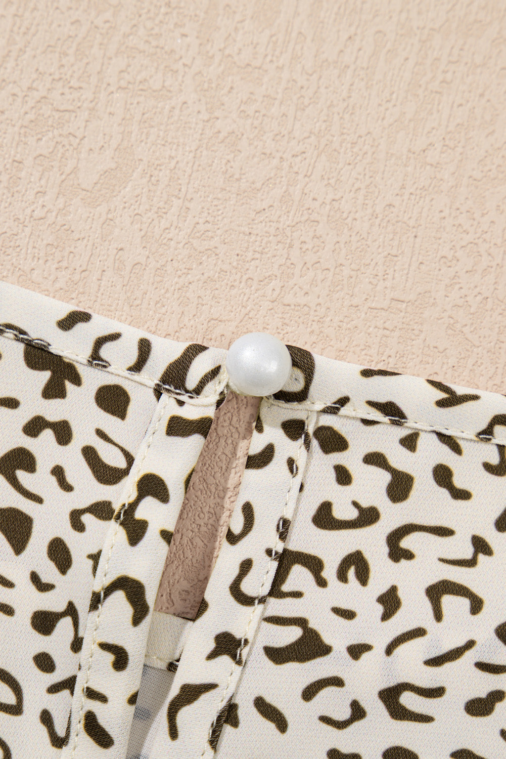 Beige Plus Size Leopard Print Frill Trim Short Sleeve Flared Dress Plus Size Midi Dresses JT's Designer Fashion