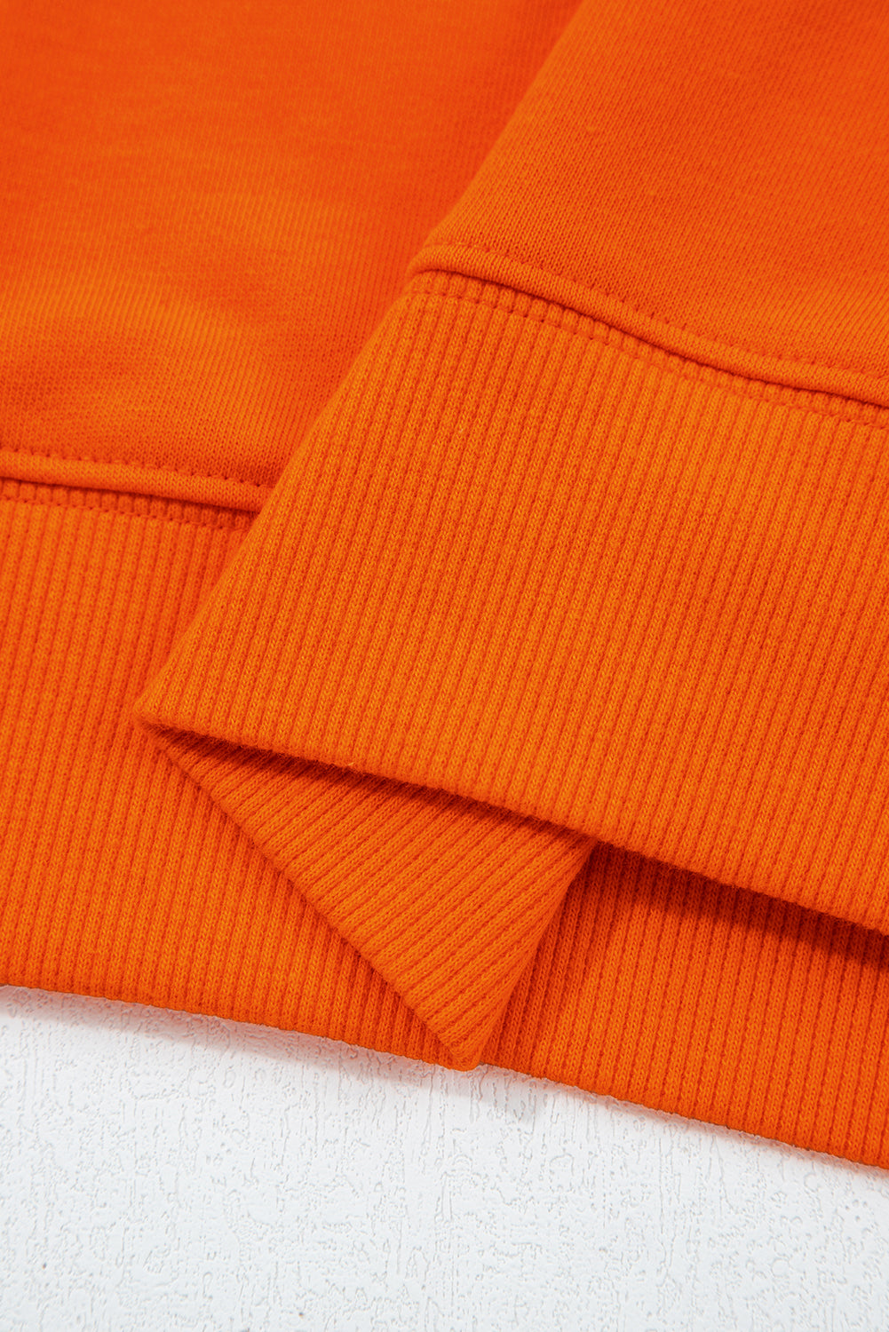 Orange Varsity Striped Sleeve Drop Shoulder Sweatshirt and Short Set Short Sets JT's Designer Fashion