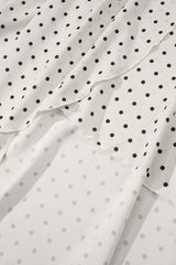 Khaki Polka Dot Surplice V Neck Tied Waist Flutter Sleeve Flowy Plus Size Midi Dress Plus Size Midi Dresses JT's Designer Fashion