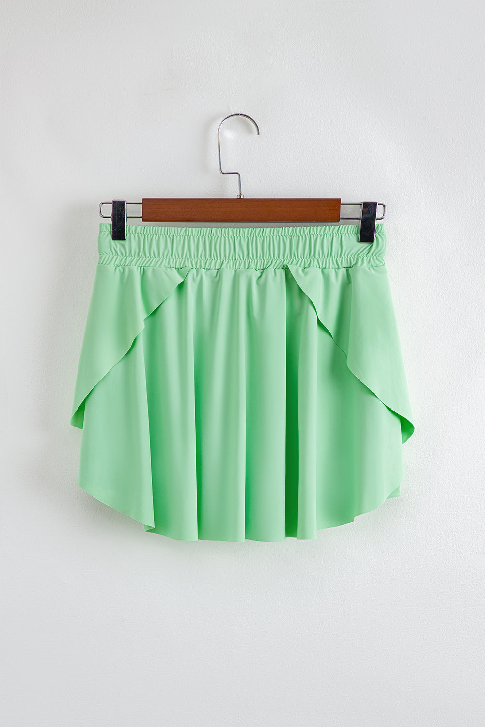 Light Green Drawstring High Waist Lined Tennis Skorts Skirts & Petticoat JT's Designer Fashion
