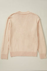 Beige Open Knit Drop Shoulder Sweater Cardigan Cardigans JT's Designer Fashion